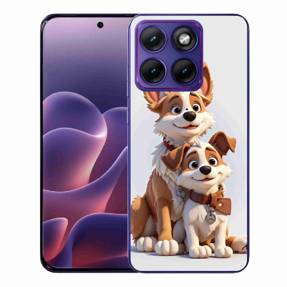 Gélový kryt mmCase na Motorola Edge 70 Fusion - kreslenie psy