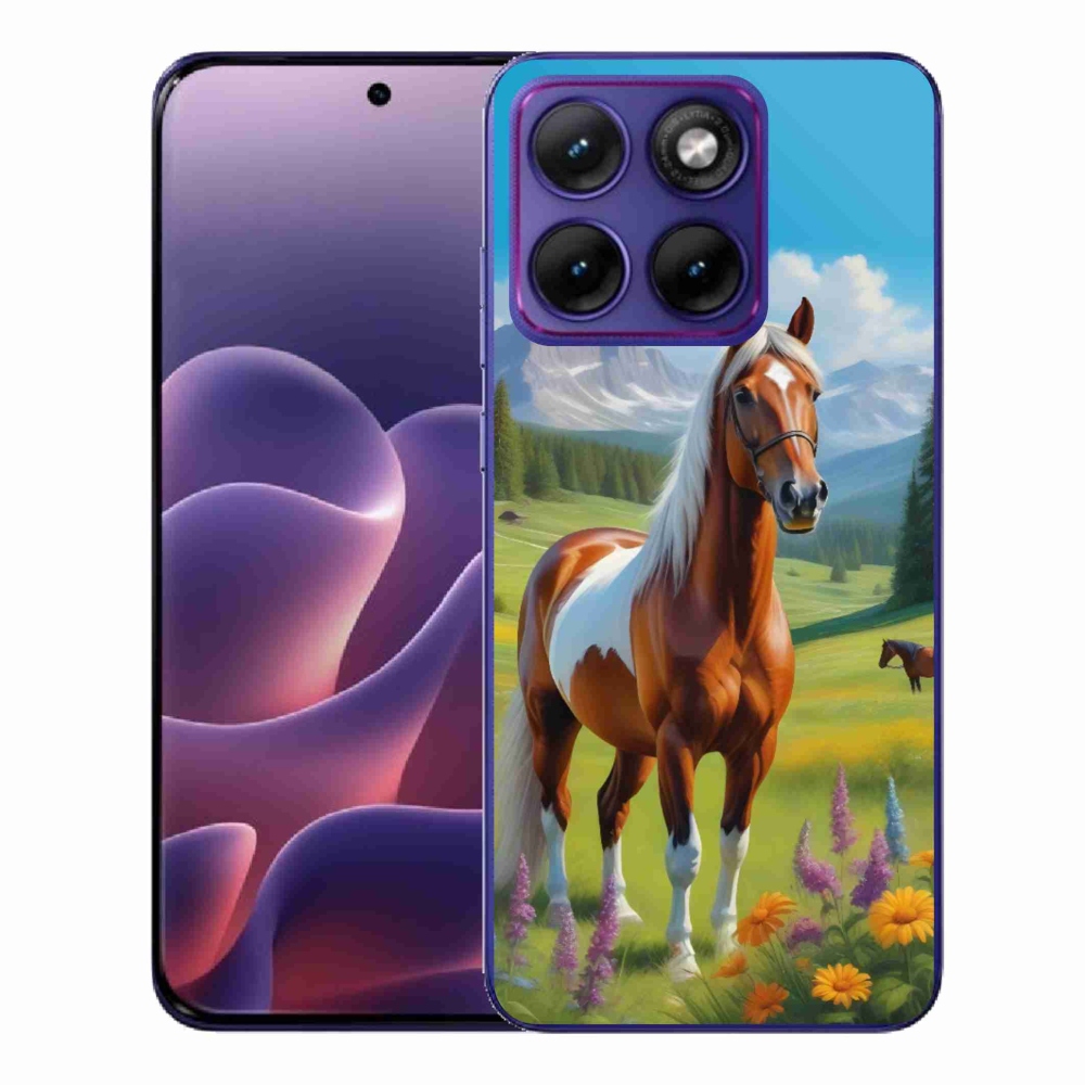 Gélový kryt mmCase na Motorola Edge 70 Fusion - kôň na lúke