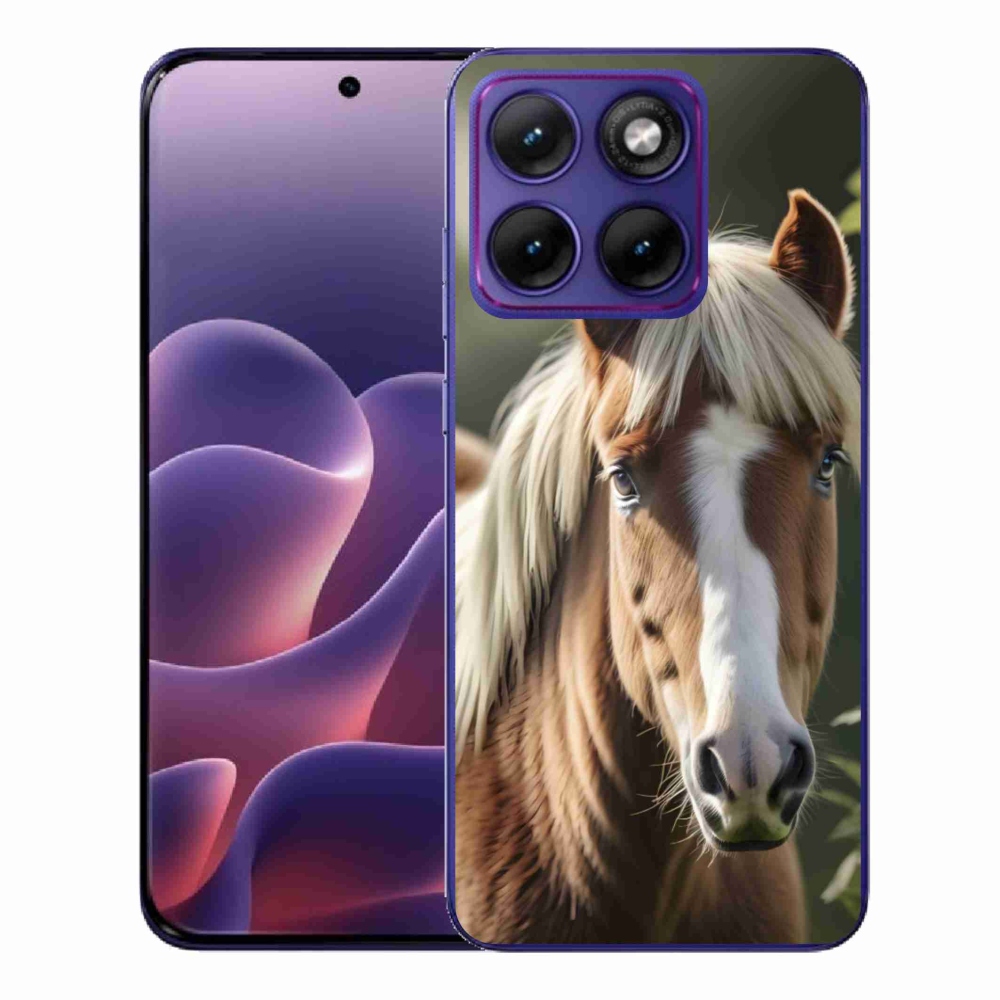 Gélový kryt mmCase na Motorola Edge 70 Fusion - kôň so svetlou hrivou