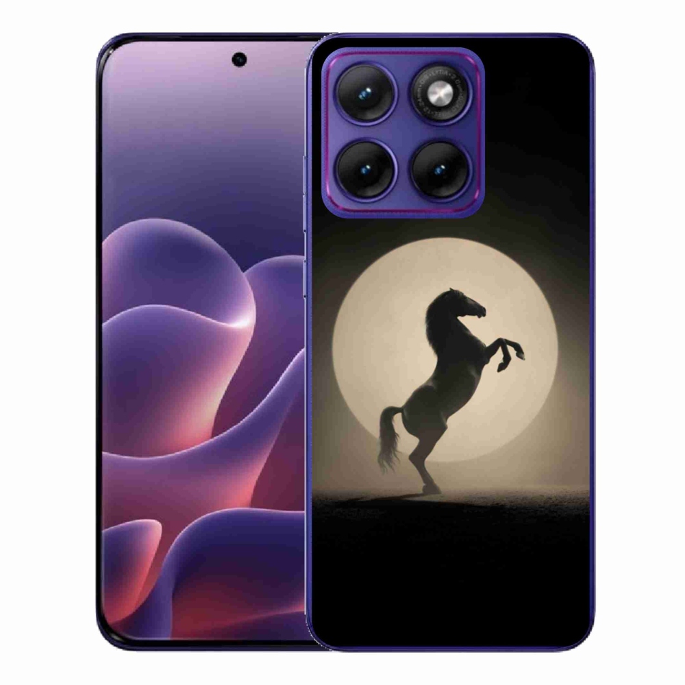 Gélový kryt mmCase na Motorola Edge 70 Fusion - kôň v siluete