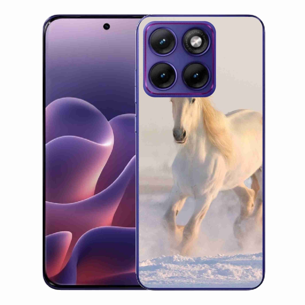 Gélový kryt mmCase na Motorola Edge 70 Fusion - kôň v snehu