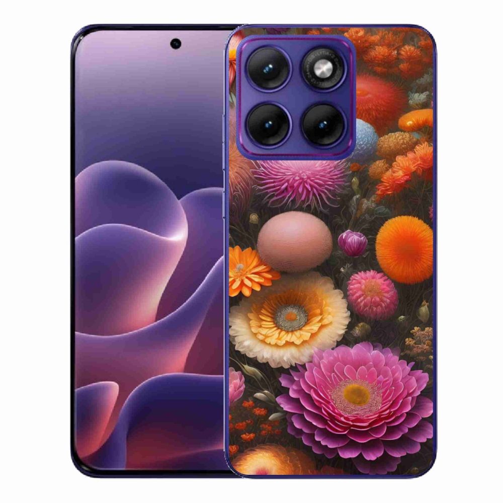 Gélový kryt mmCase na Motorola Edge 70 Fusion - kvetinová kompozícia