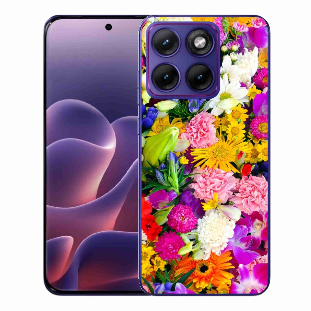 Gélový kryt mmCase na Motorola Edge 70 Fusion - kvety 12