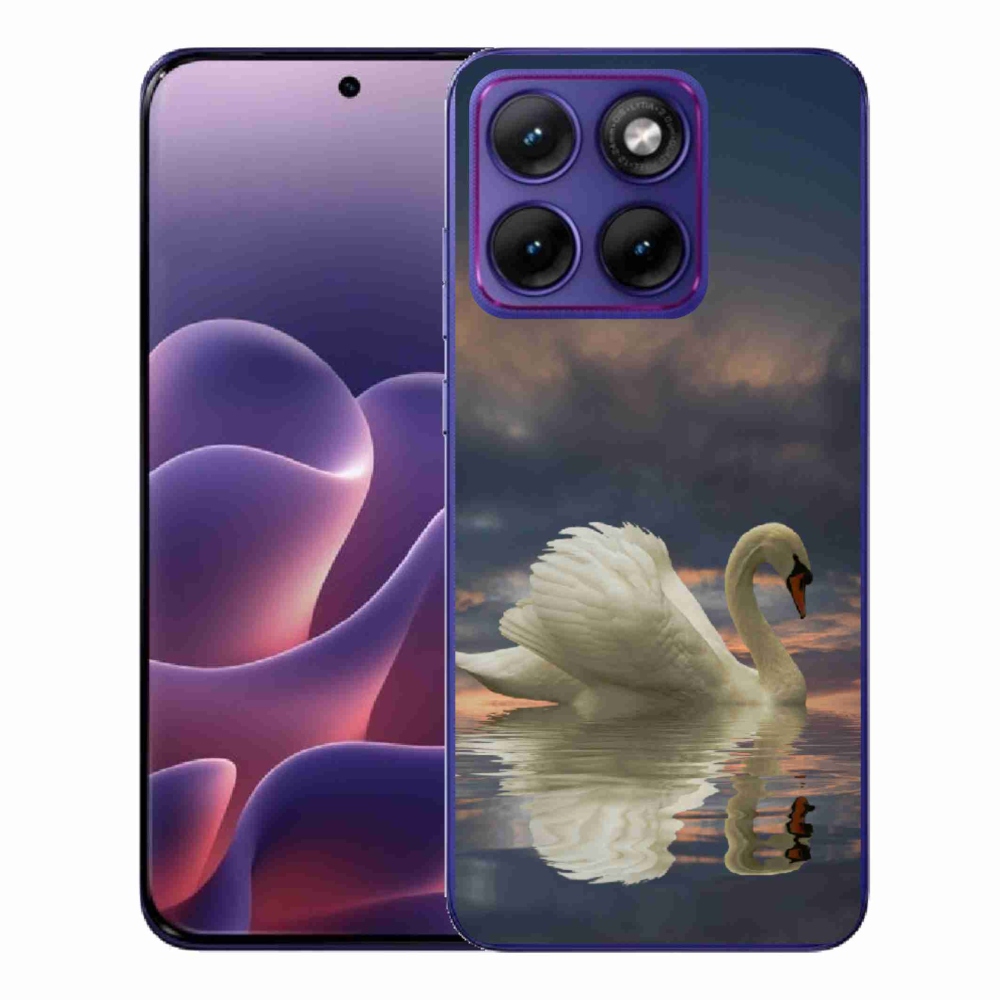 Gélový kryt mmCase na Motorola Edge 70 Fusion - labuť