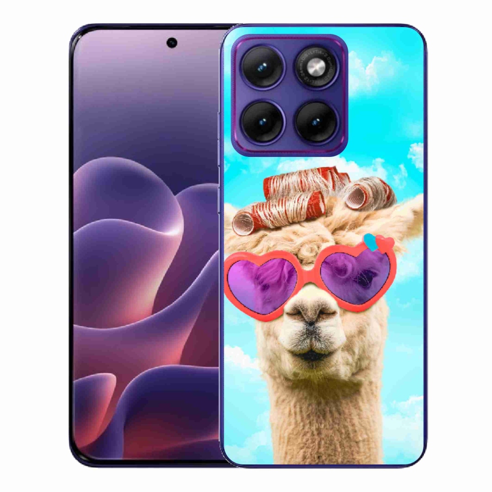 Gélový kryt mmCase na Motorola Edge 70 Fusion - lama s okuliarmi