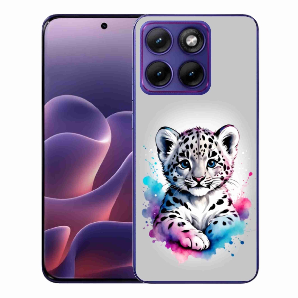 Gélový kryt mmCase na Motorola Edge 70 Fusion - leopardej mláďa