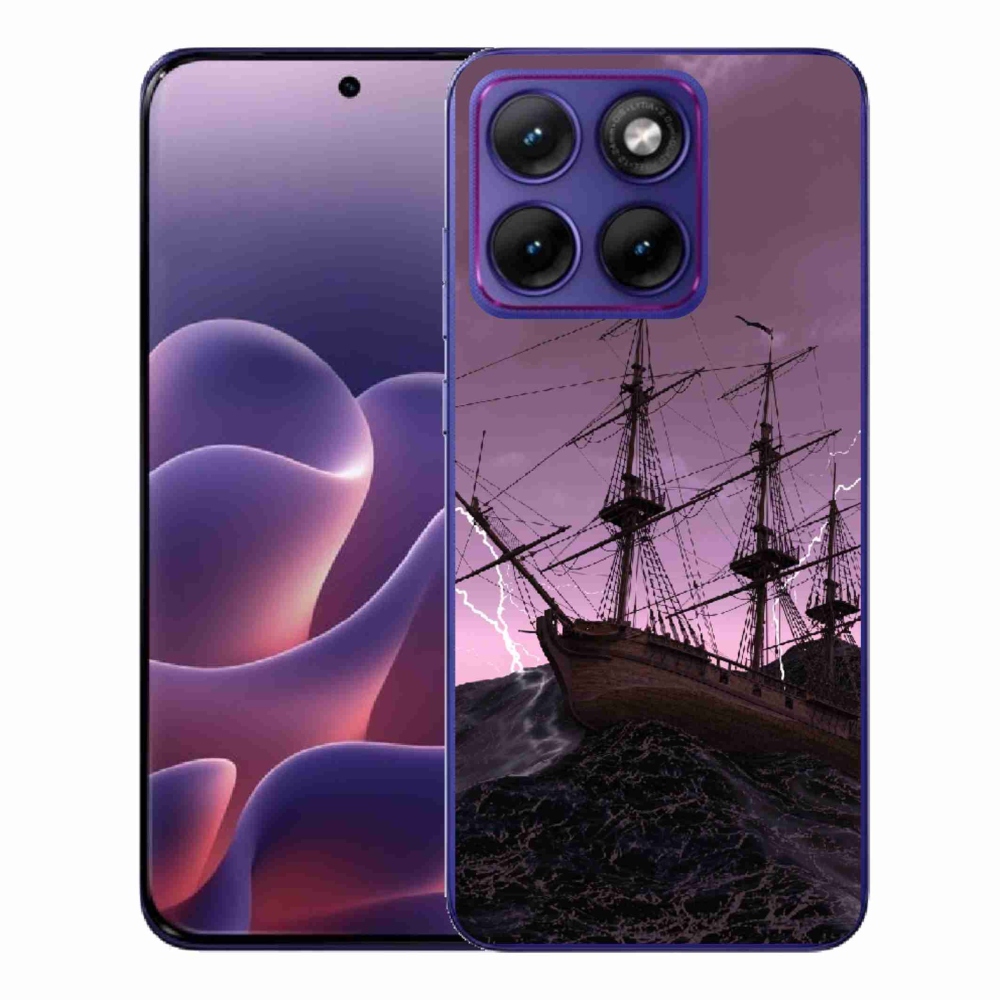Gélový kryt mmCase na Motorola Edge 70 Fusion - loď v búrke