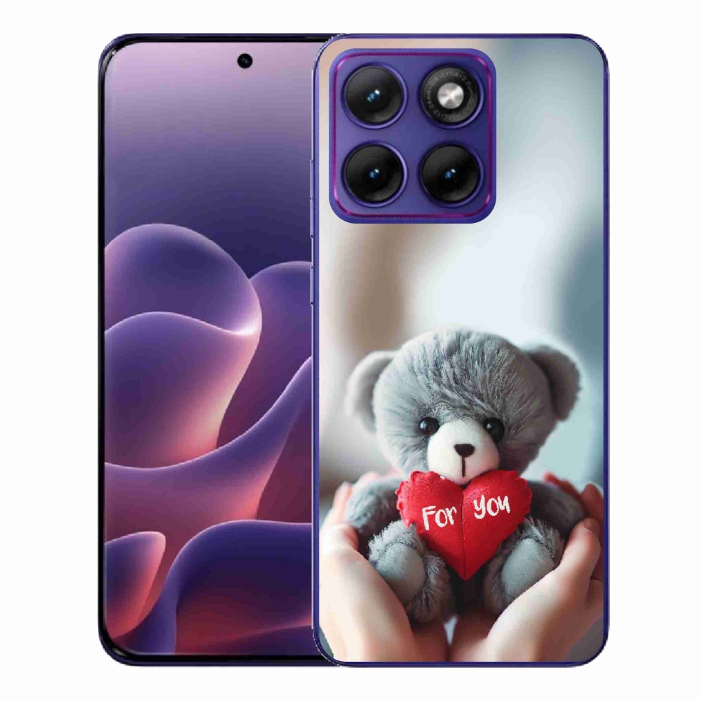 Gélový kryt mmCase na Motorola Edge 70 Fusion - medvedík pre zamilovaných