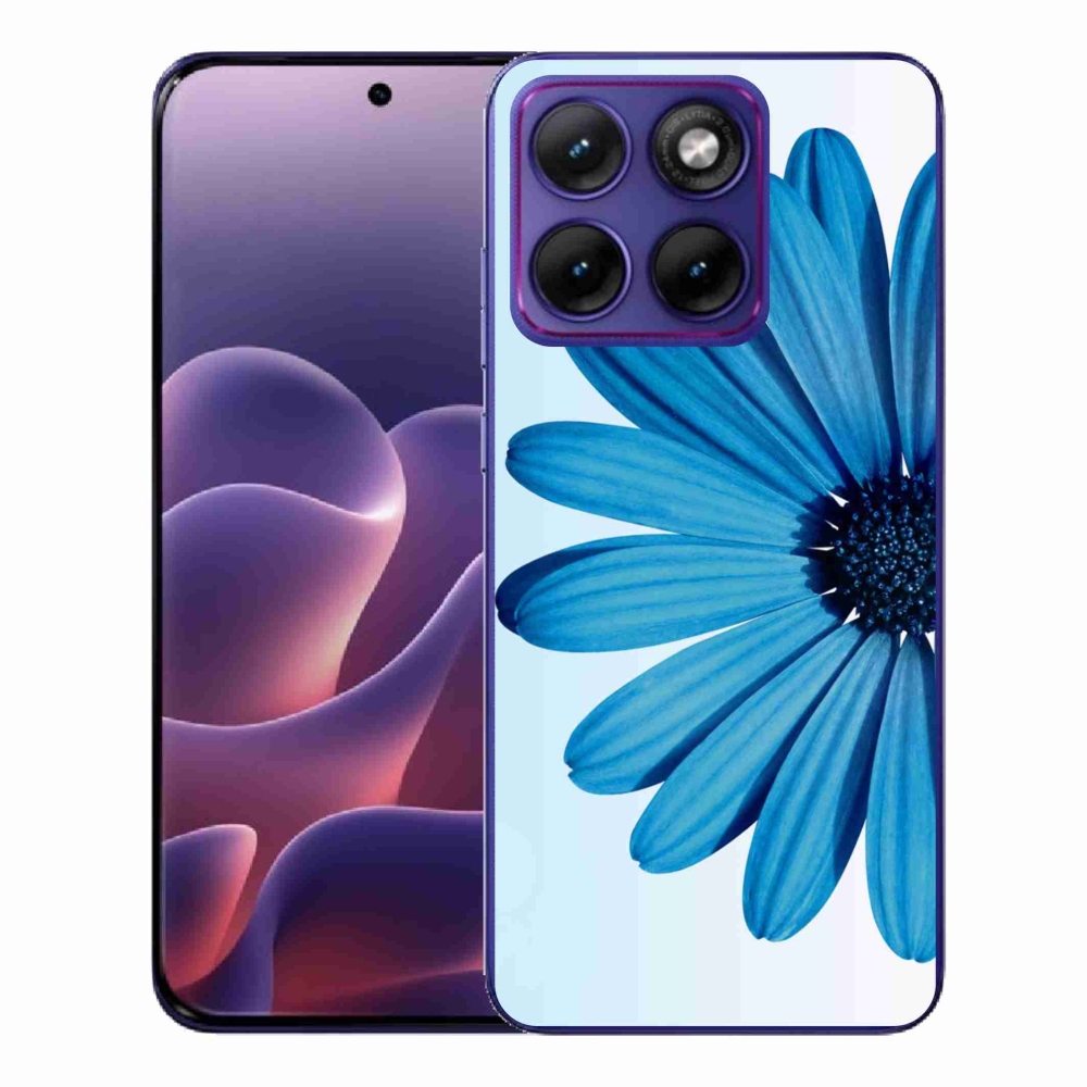 Gélový kryt mmCase na Motorola Edge 70 Fusion - modrá margaréta
