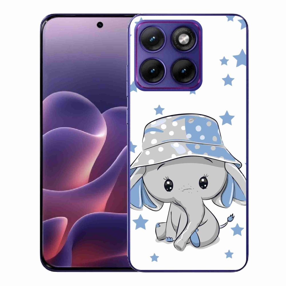 Gélový kryt mmCase na Motorola Edge 70 Fusion - modrý slon