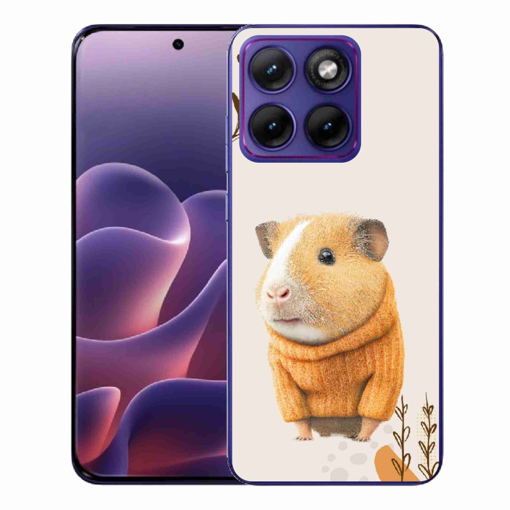 Gélový kryt mmCase na Motorola Edge 70 Fusion - morča vo svetri