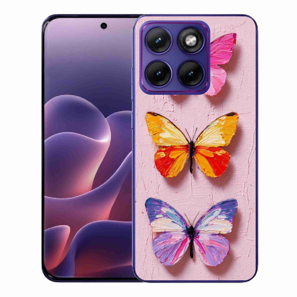 Gélový kryt mmCase na Motorola Edge 70 Fusion - motýlia trojica
