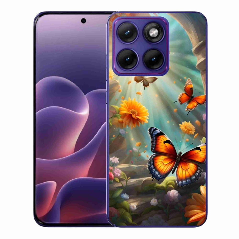 Gélový kryt mmCase na Motorola Edge 70 Fusion - motýlia záhrada 2