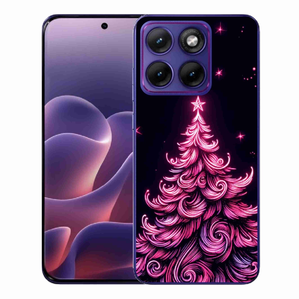 Gélový kryt mmCase na Motorola Edge 70 Fusion - neónový vianočný stromček 2