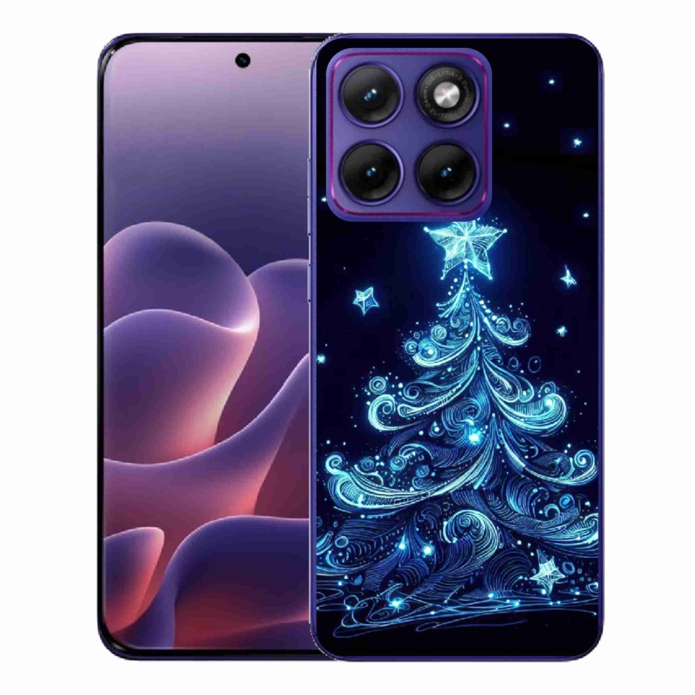 Gélový kryt mmCase na Motorola Edge 70 Fusion - neónový vianočný stromček 4
