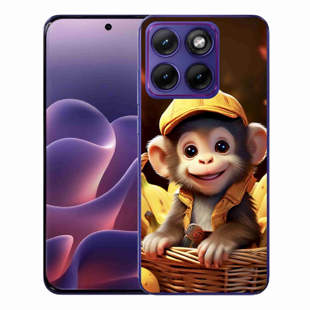 Gélový kryt mmCase na Motorola Edge 70 Fusion - opice v košíku