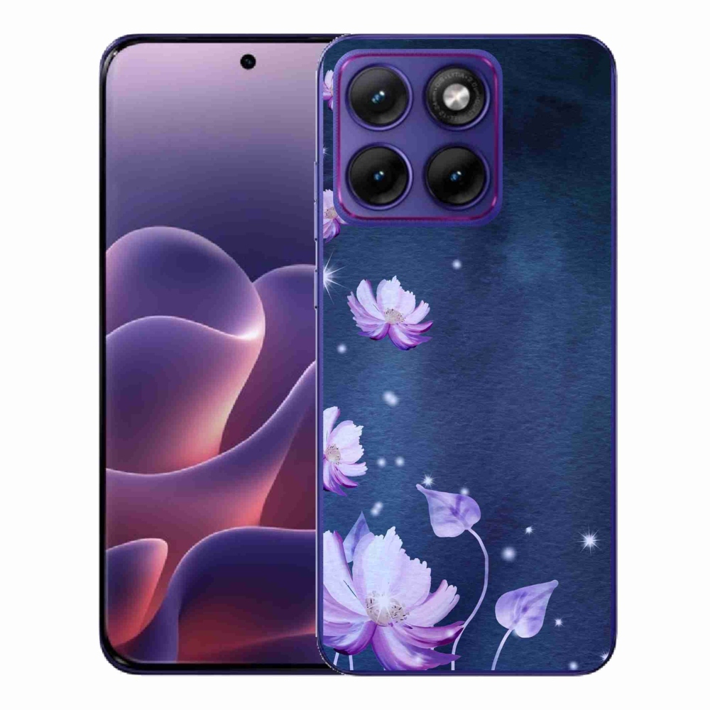 Gélový kryt mmCase na Motorola Edge 70 Fusion - padajúce kvety