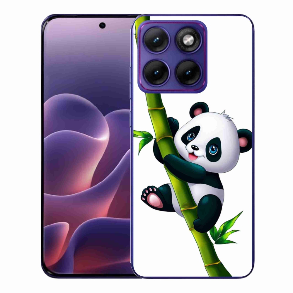 Gélový kryt mmCase na Motorola Edge 70 Fusion - panda na bambuse