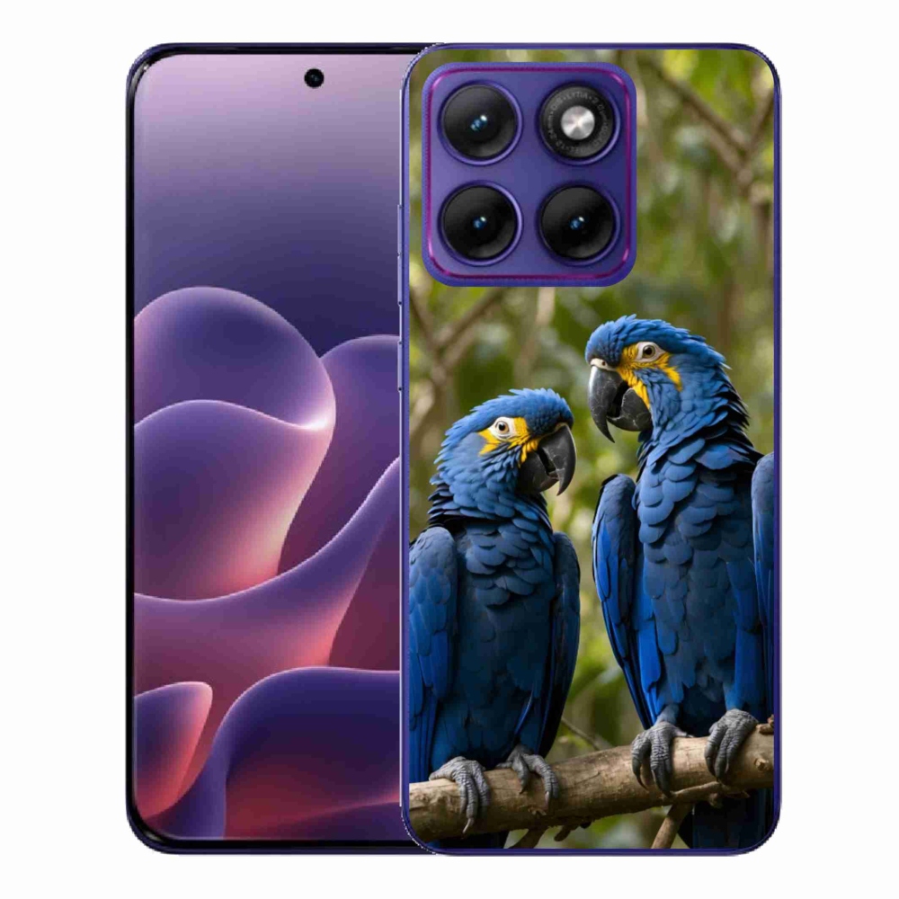 Gélový kryt mmCase na Motorola Edge 70 Fusion - papagájové duo