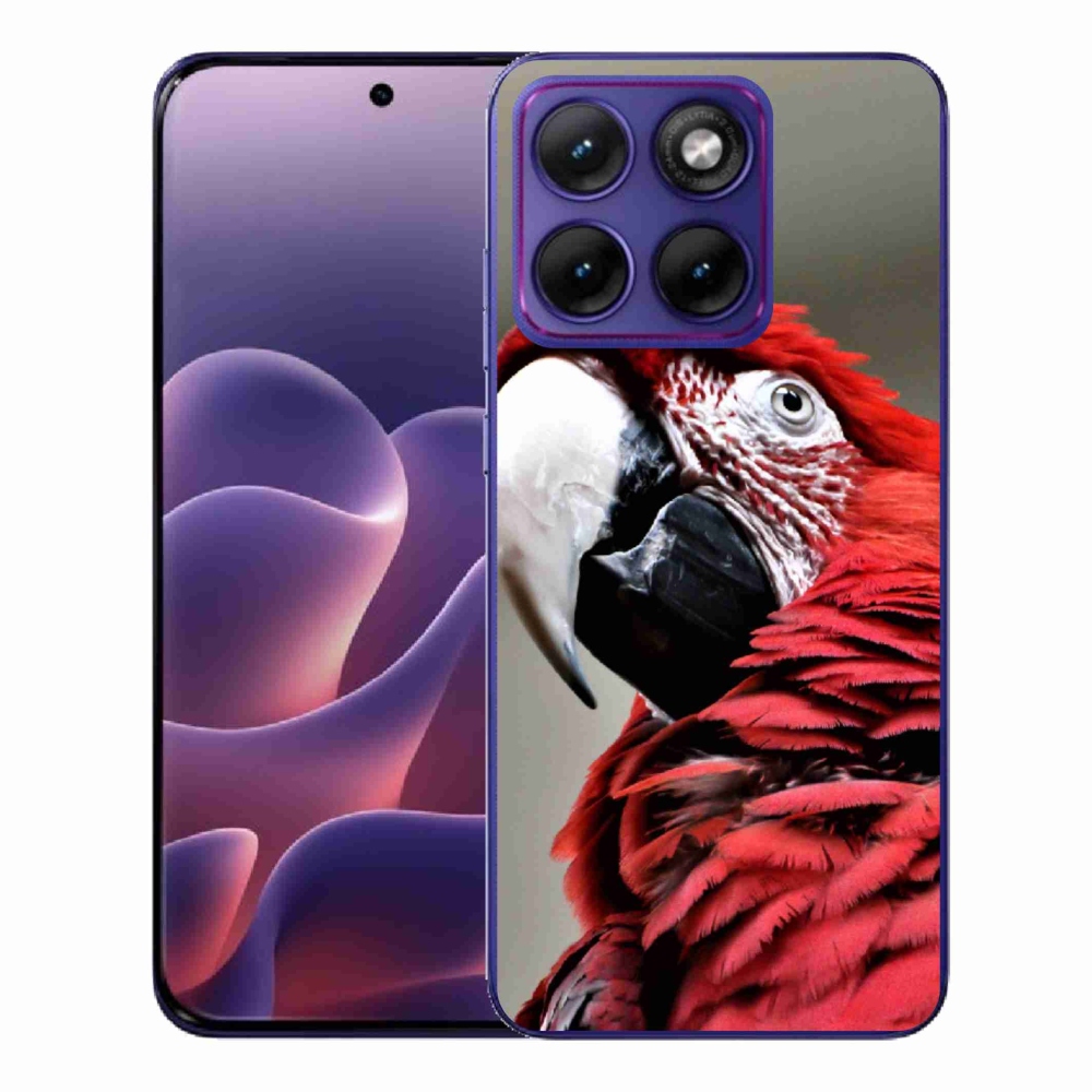 Gélový kryt mmCase na Motorola Edge 70 Fusion - papagáj ara červený