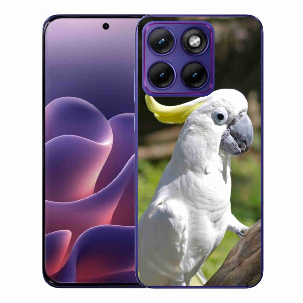 Gélový kryt mmCase na Motorola Edge 70 Fusion - papagáj kakadu 2