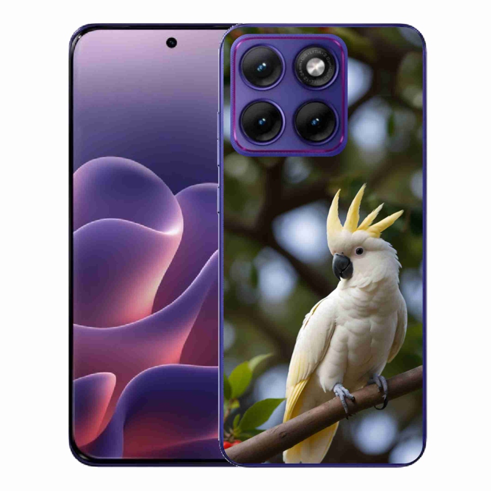 Gélový kryt mmCase na Motorola Edge 70 Fusion - papagáj kakadu 3