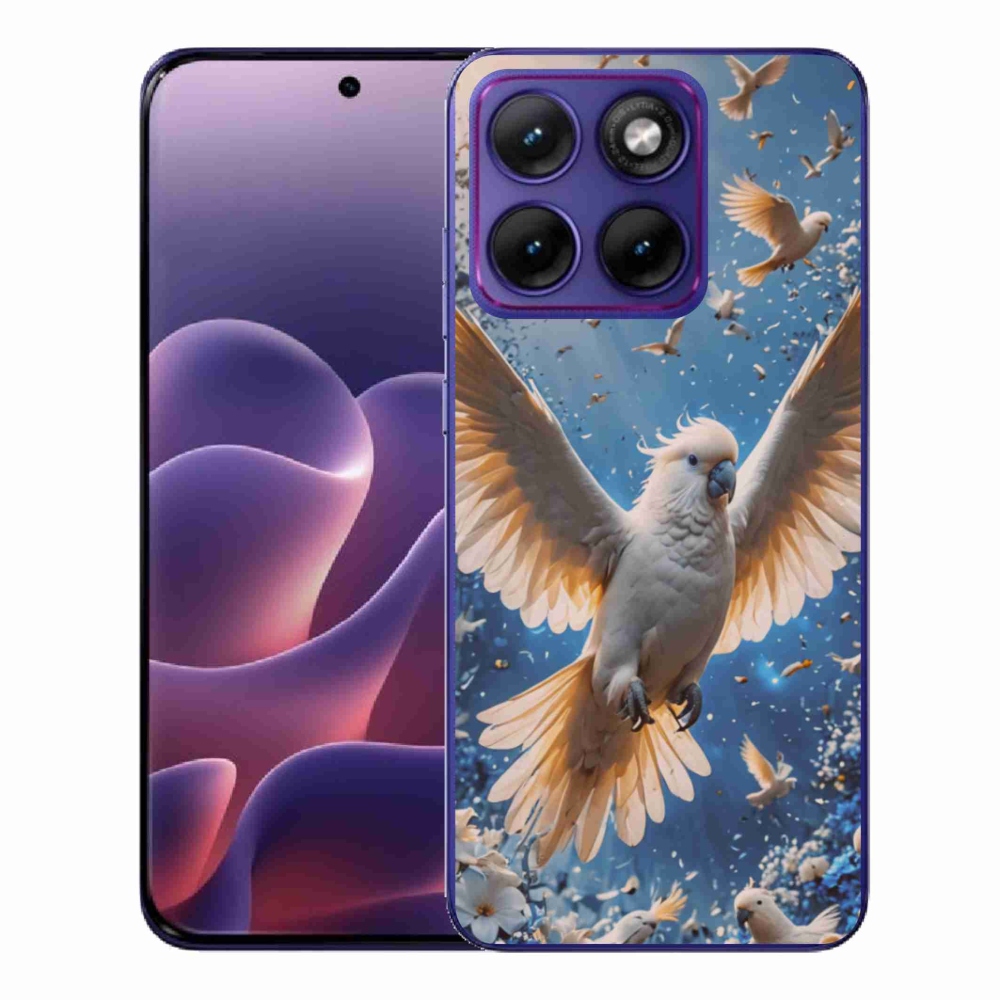 Gélový kryt mmCase na Motorola Edge 70 Fusion - papagáj kakadu