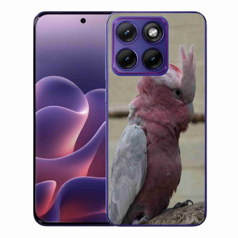 Gélový kryt mmCase na Motorola Edge 70 Fusion - papagáj kakadu ružový