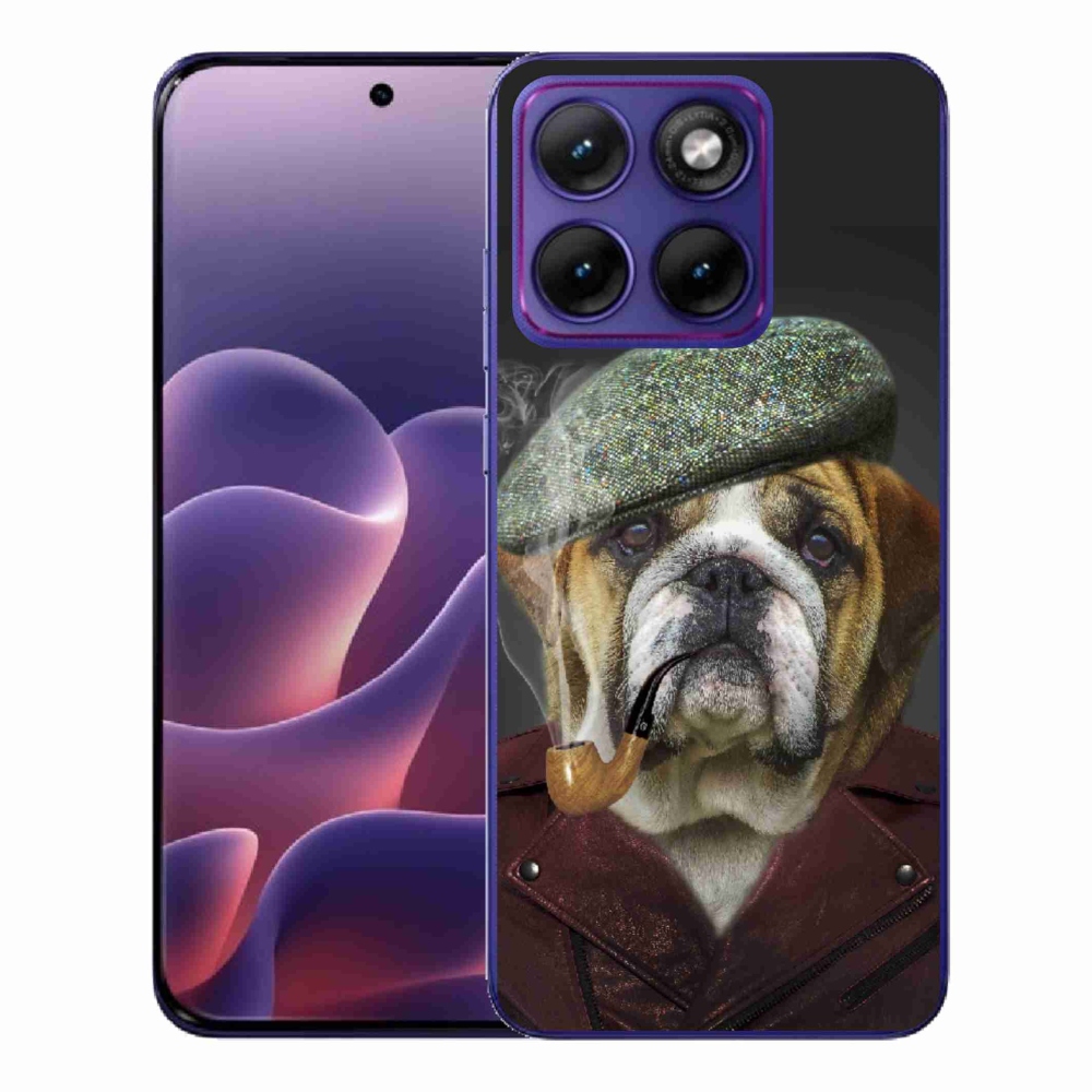Gélový kryt mmCase na Motorola Edge 70 Fusion - pes s fajkou