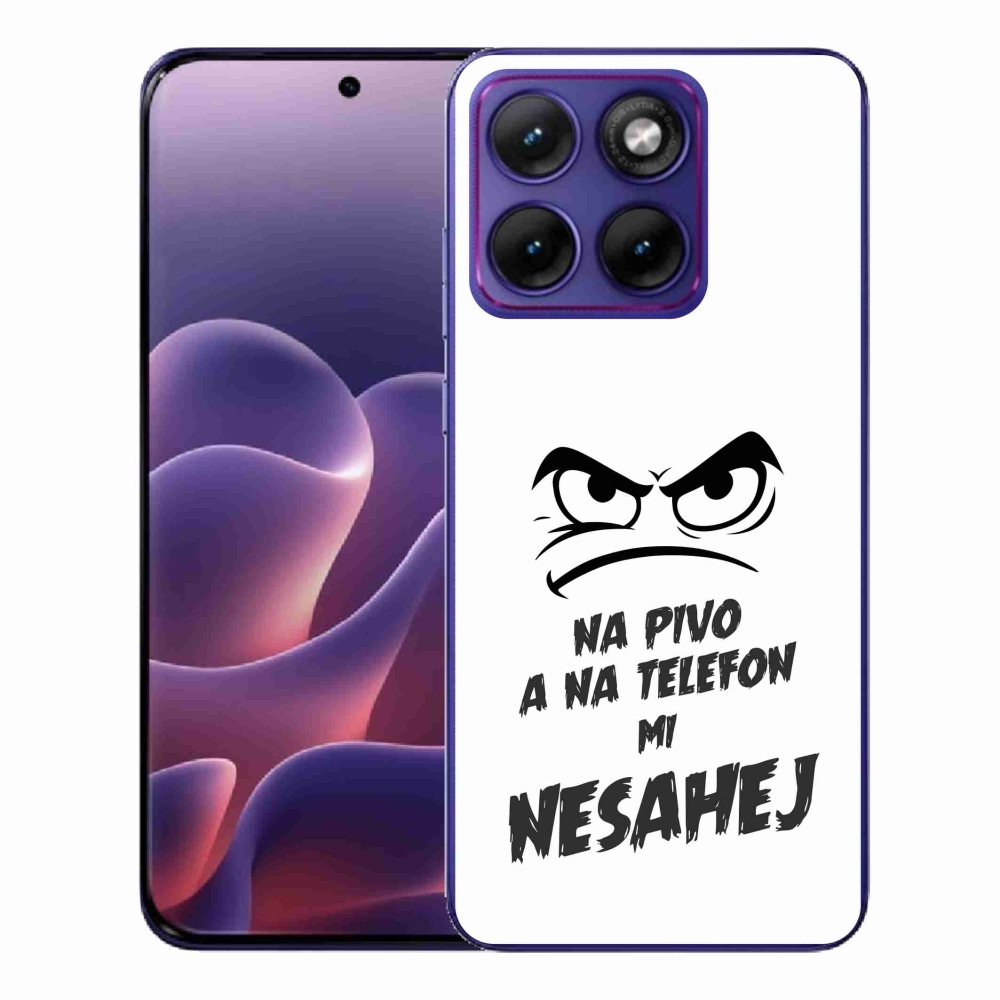 Gélový kryt mmCase na Motorola Edge 70 Fusion - pivný motív 2 biele pozadie