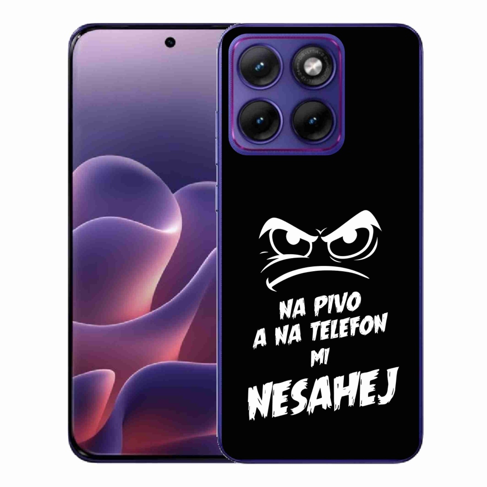 Gélový kryt mmCase na Motorola Edge 70 Fusion - pivný motív 2 čierne pozadie