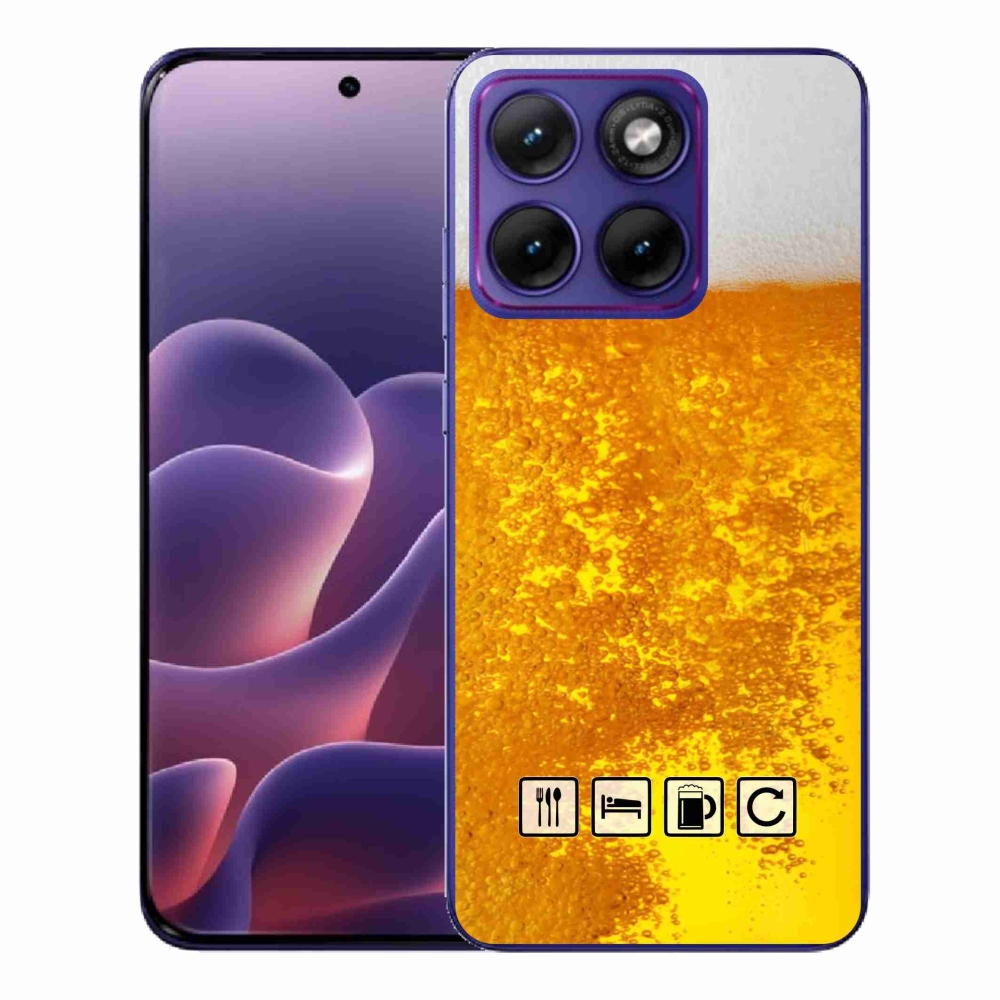 Gélový kryt mmCase na Motorola Edge 70 Fusion - pivný motív 3