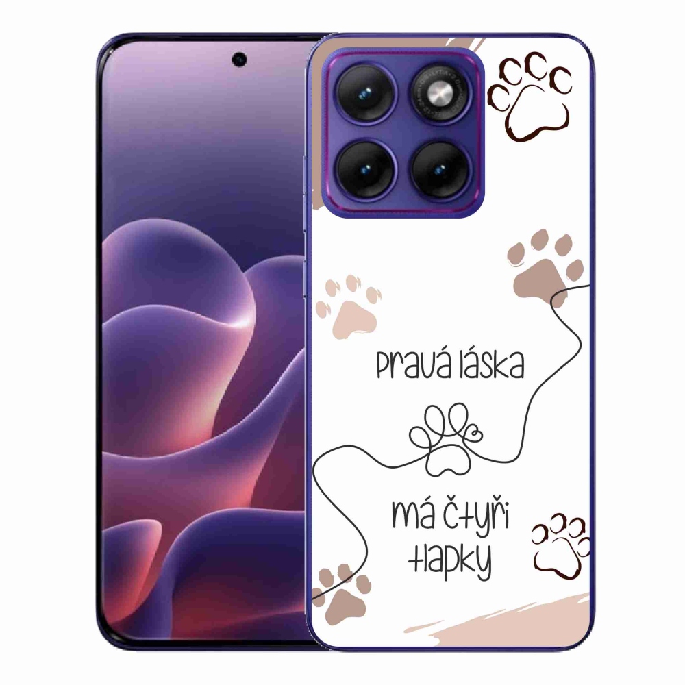 Gélový kryt mmCase na Motorola Edge 70 Fusion - psí motív 1 biele pozadie