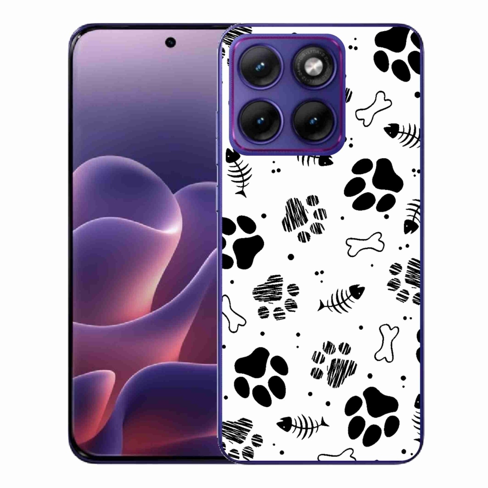 Gélový kryt mmCase na Motorola Edge 70 Fusion - psie labky 1