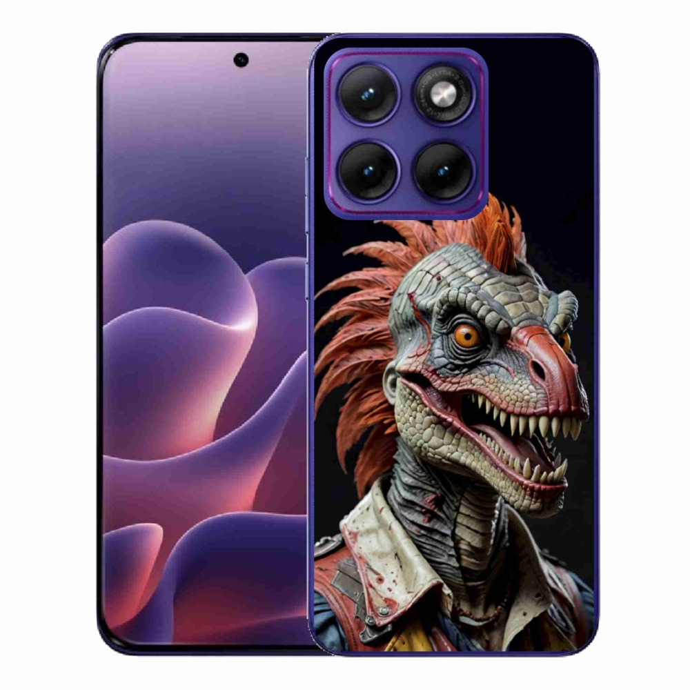 Gélový kryt mmCase na Motorola Edge 70 Fusion - punk dinosaurus