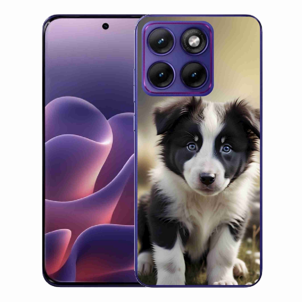 Gélový kryt mmCase na Motorola Edge 70 Fusion - roztomilá border kólia
