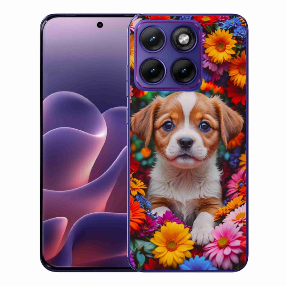 Gélový kryt mmCase na Motorola Edge 70 Fusion - roztomilé šteňa
