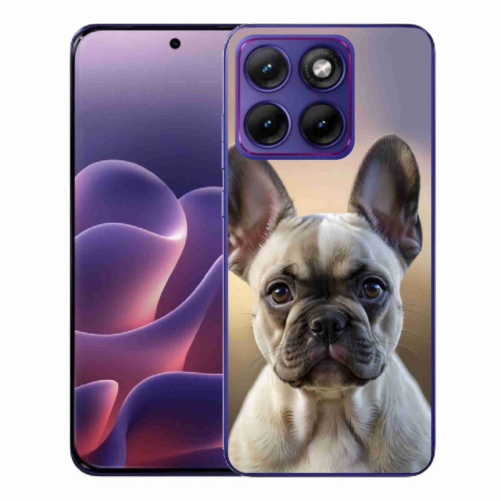 Gélový kryt mmCase na Motorola Edge 70 Fusion - roztomilý francúzsky buldoček
