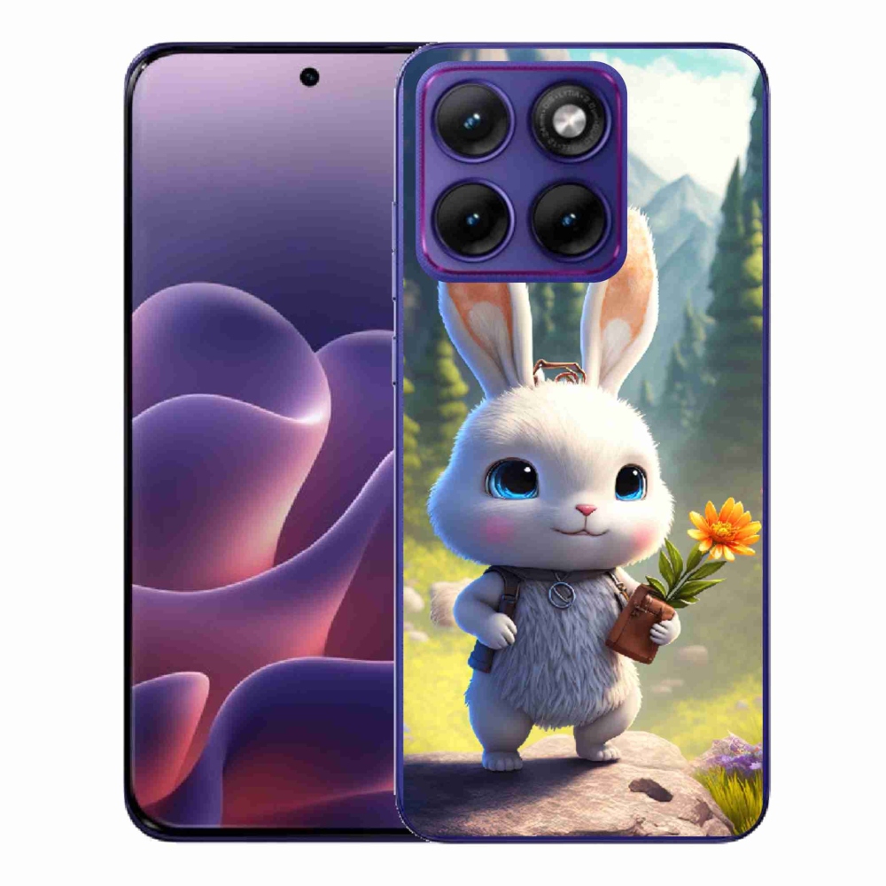 Gélový kryt mmCase na Motorola Edge 70 Fusion - roztomilý zajačik