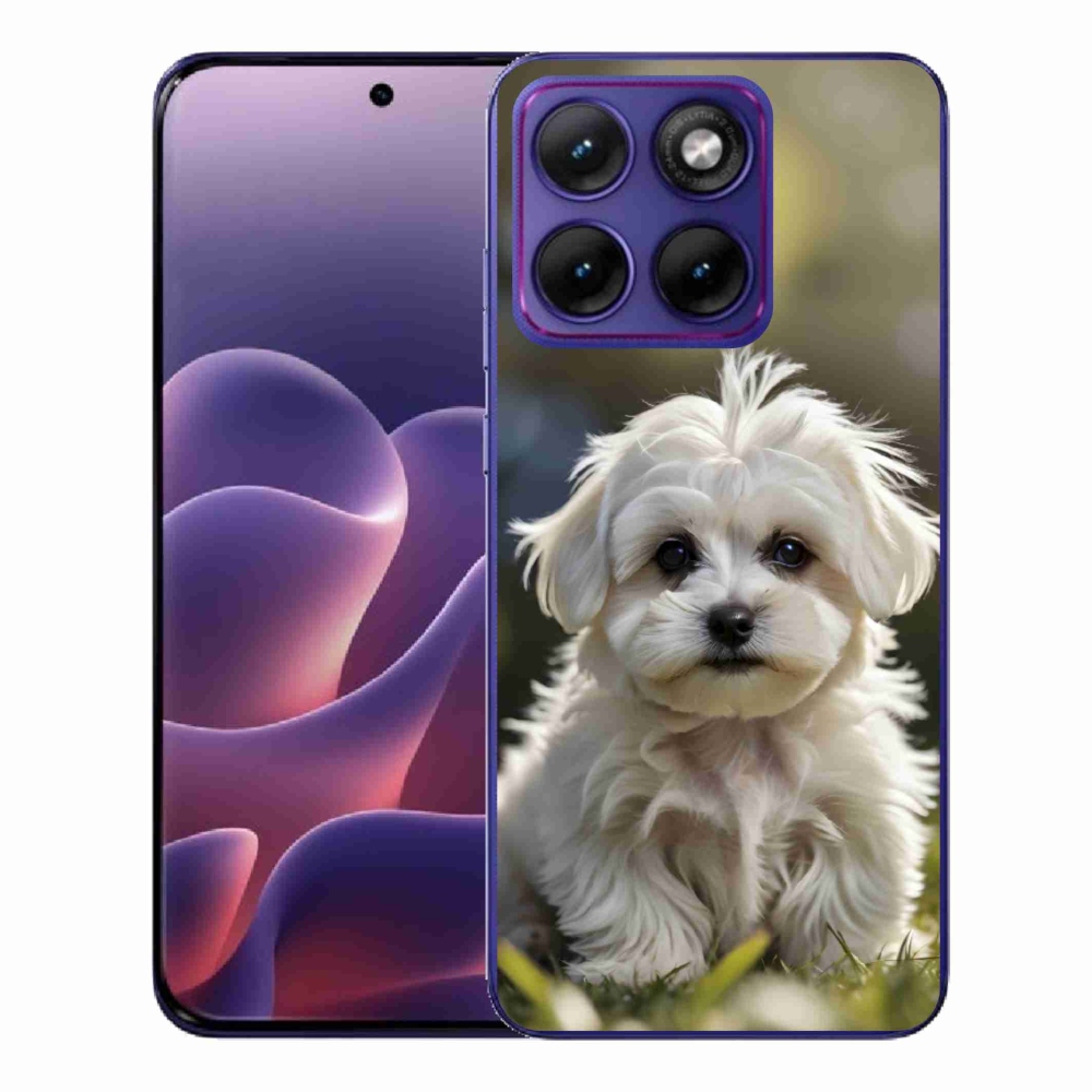 Gélový kryt mmCase na Motorola Edge 70 Fusion - roztomilý maltézsky psík