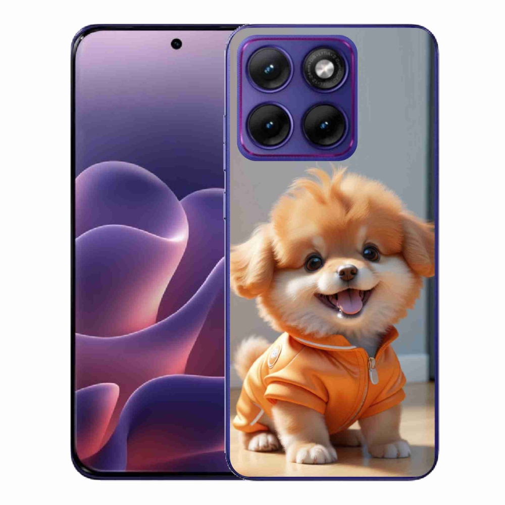 Gélový kryt mmCase na Motorola Edge 70 Fusion - roztomilý pomeranian v mikine