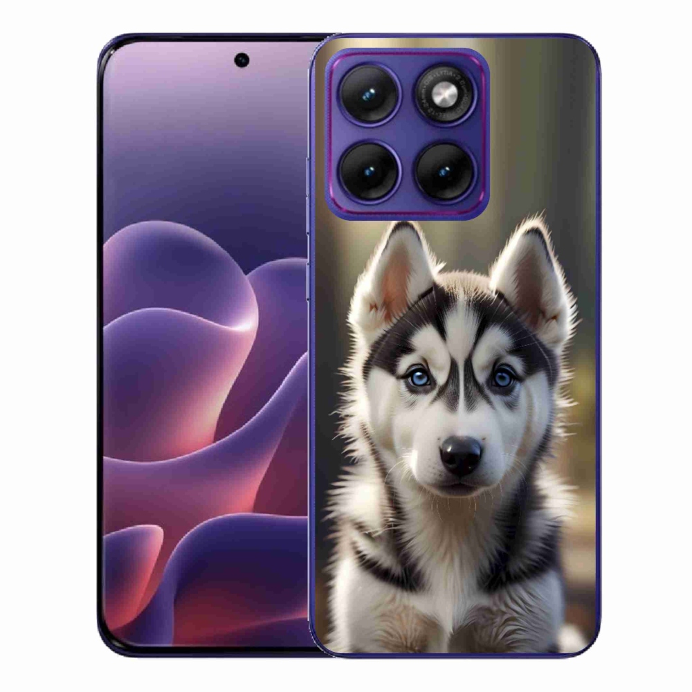 Gélový kryt mmCase na Motorola Edge 70 Fusion - roztomilý sibírsky husky