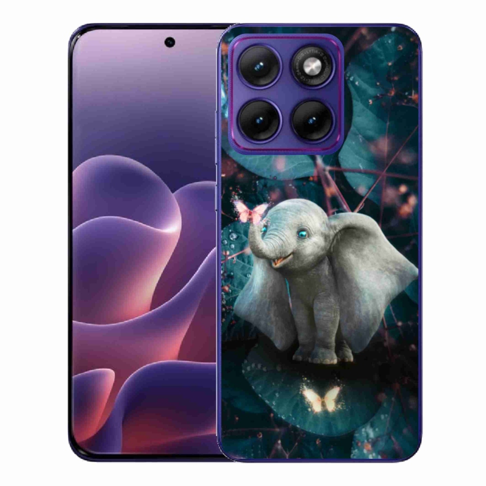 Gélový kryt mmCase na Motorola Edge 70 Fusion - roztomilý slon