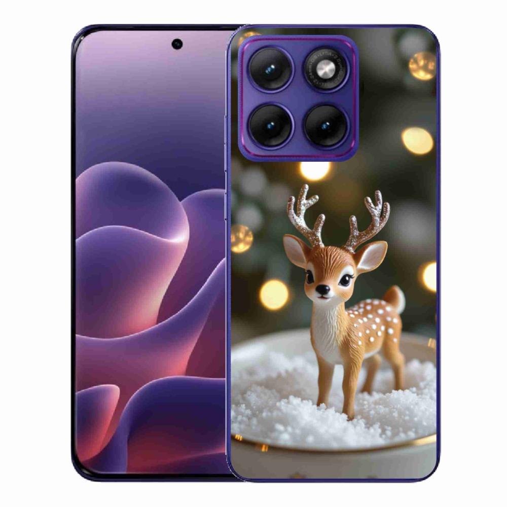 Gélový kryt mmCase na Motorola Edge 70 Fusion - roztomilý vianočný jeleň