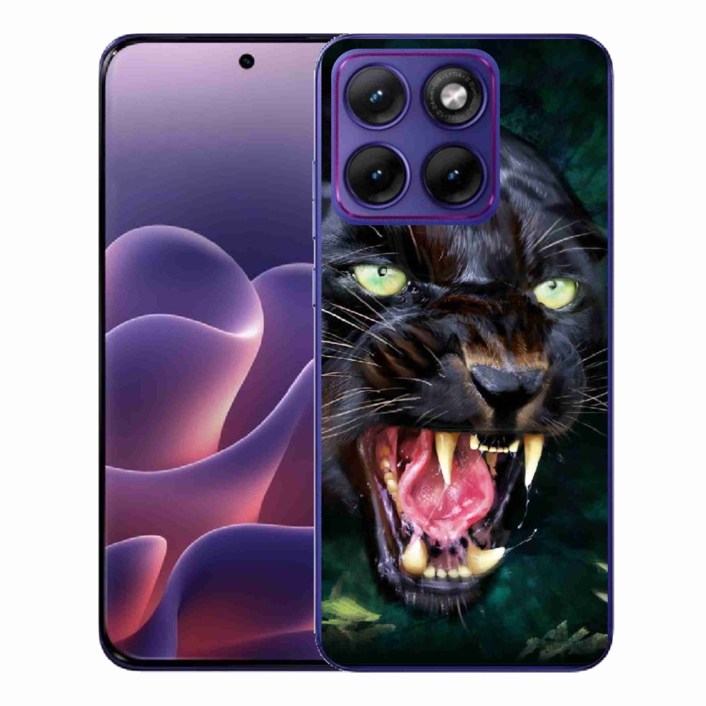 Gélový kryt mmCase na Motorola Edge 70 Fusion - rozzúrený čierny panter