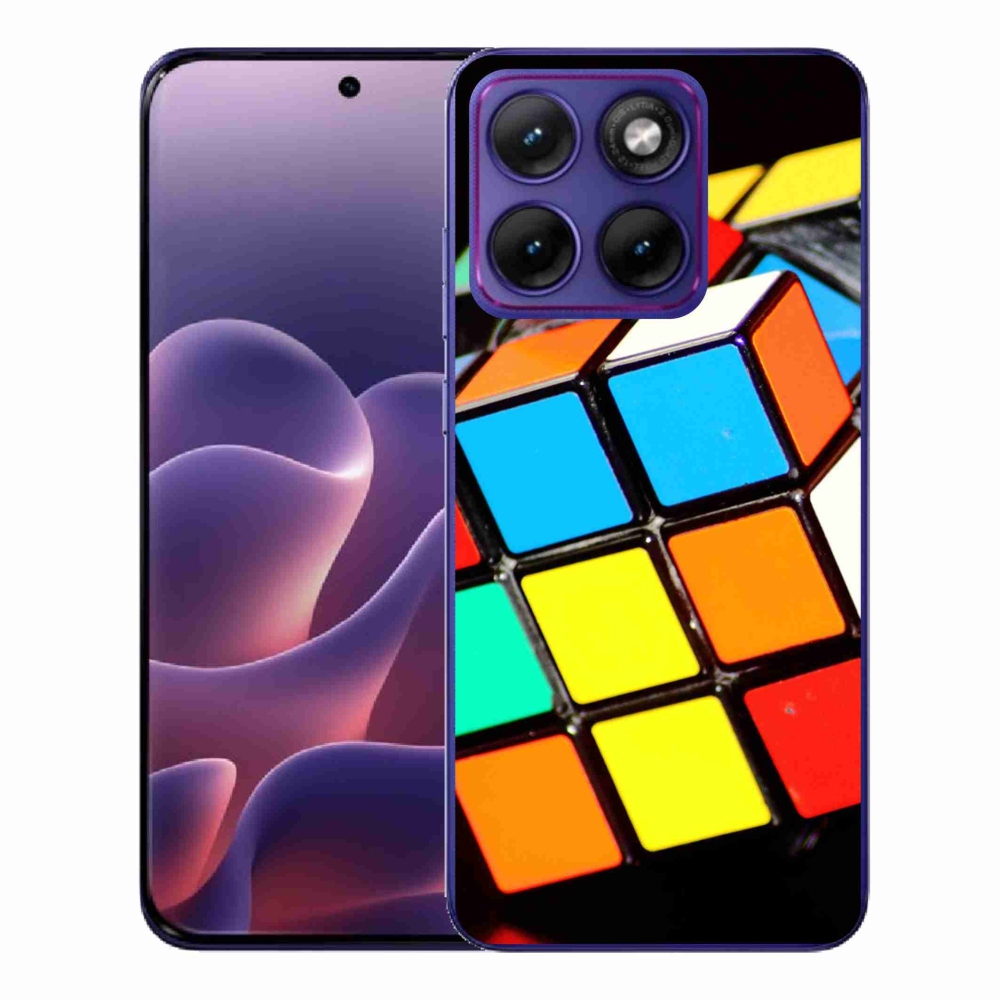 Gélový kryt mmCase na Motorola Edge 70 Fusion - rubikova kocka