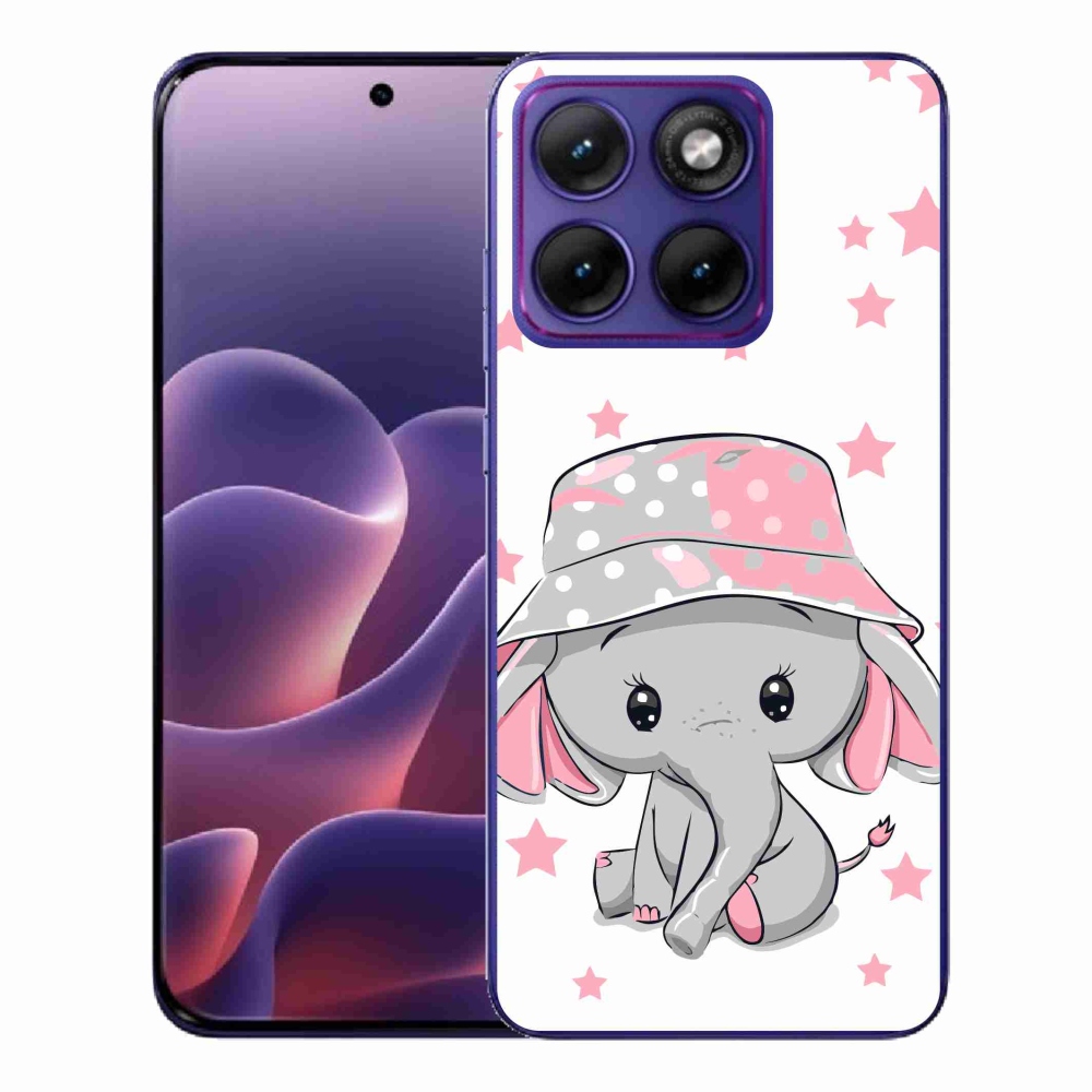 Gélový kryt mmCase na Motorola Edge 70 Fusion - ružový slon