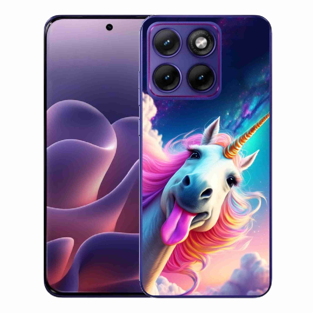 Gélový kryt mmCase na Motorola Edge 70 Fusion - šialený jednorožec