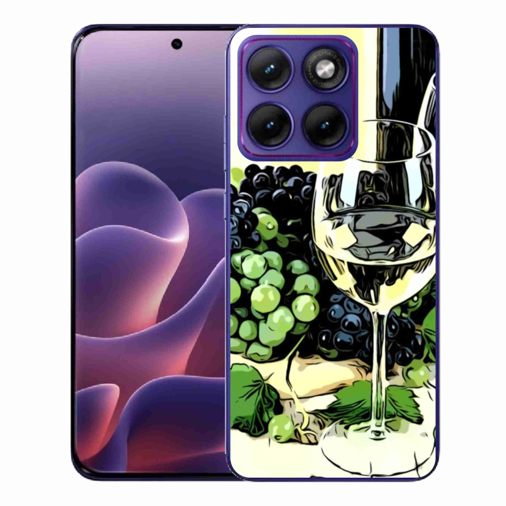 Gélový kryt mmCase na Motorola Edge 70 Fusion - pohár vína