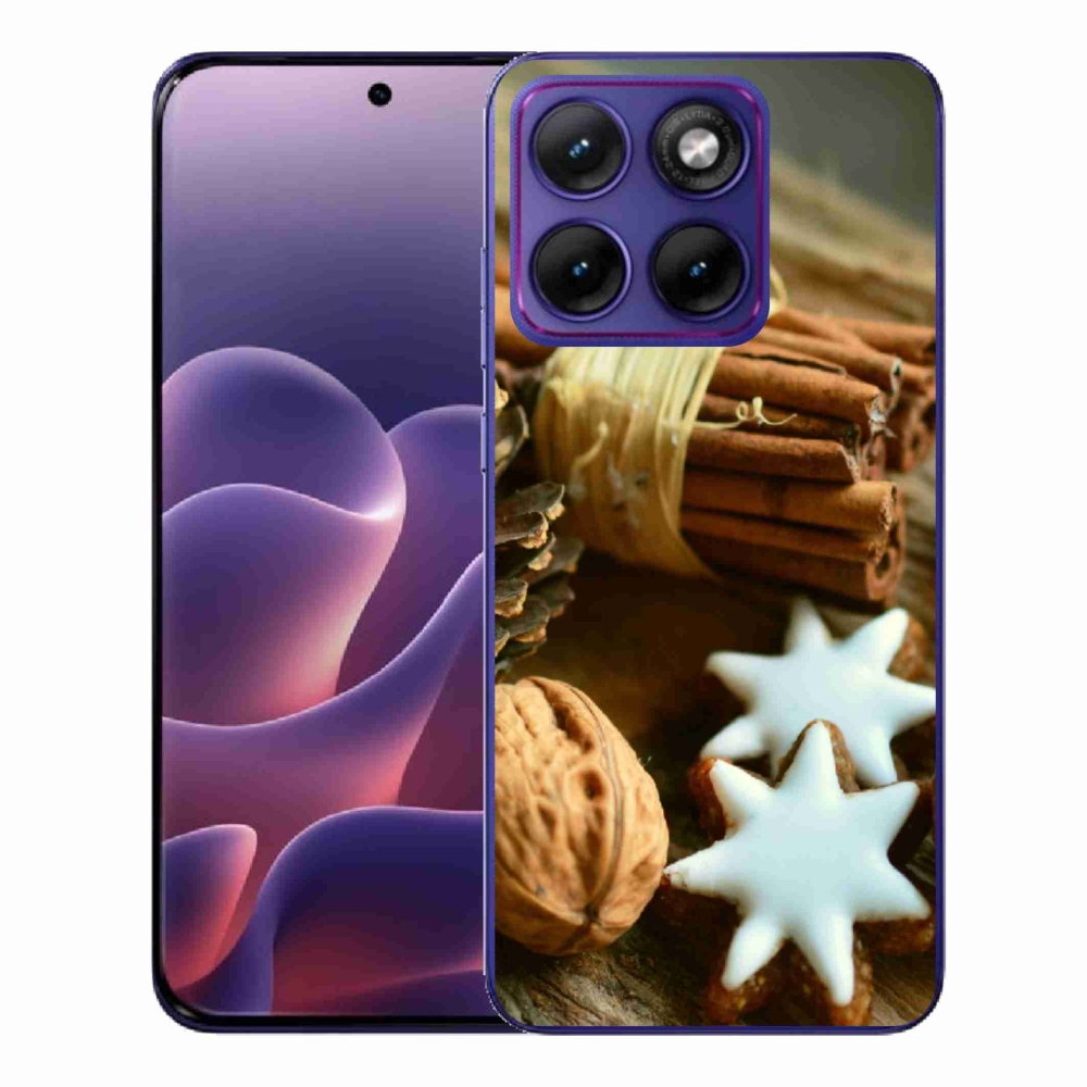 Gélový kryt mmCase na Motorola Edge 70 Fusion - škorica a perníčky